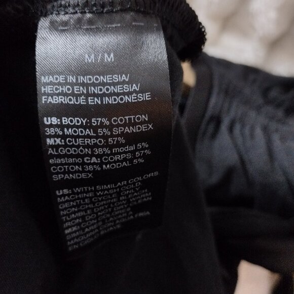 White House Black Market Tie Shoulder Tank Top Medium Black Cotton Modal Stretch - Picture 8 of 8